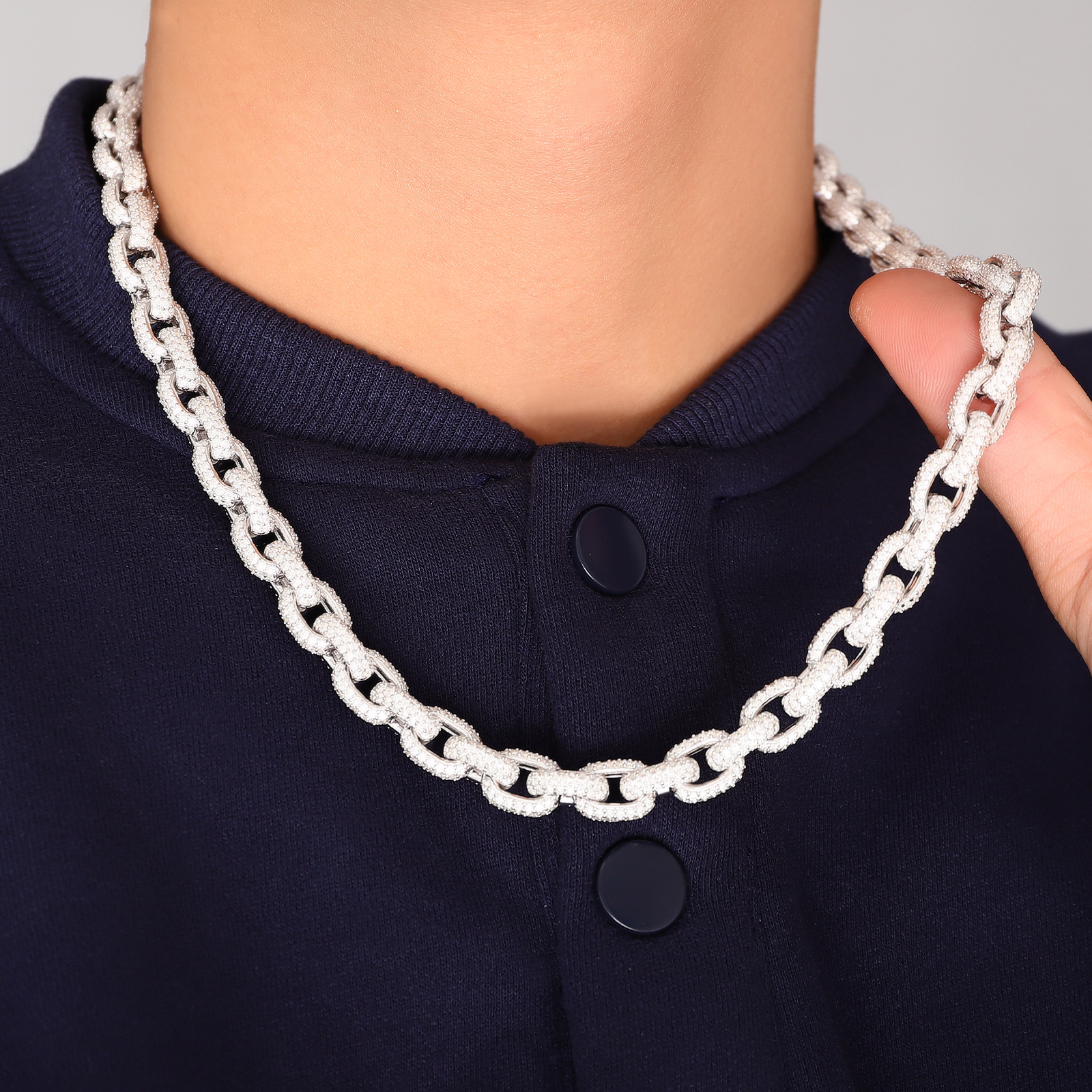 Hip Hop Chain Necklace - Provence 925 Sterling Silver Cuban Chain