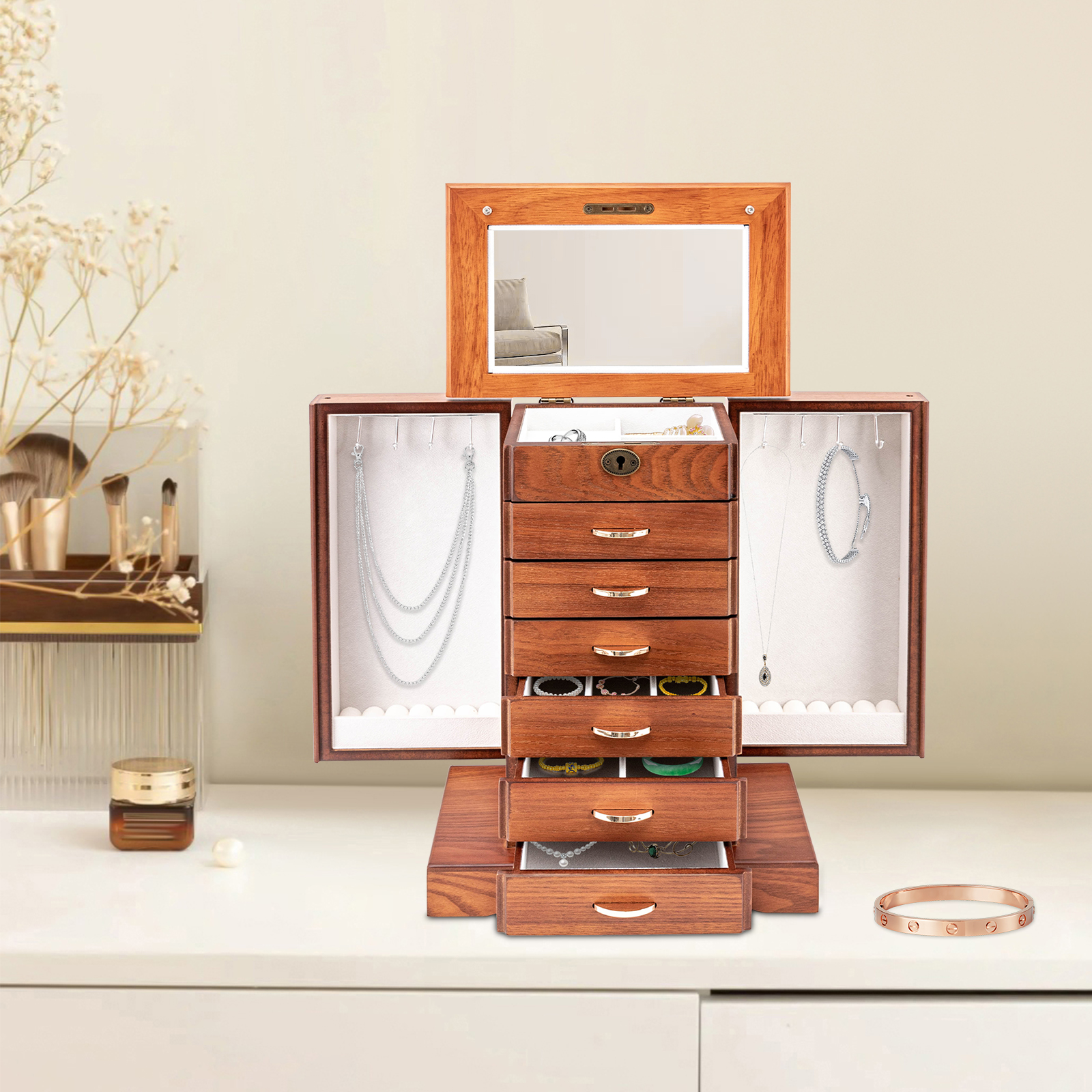 7 Layers Large Jewelry Box wit – обзор и цена Jewelry And Watches Store