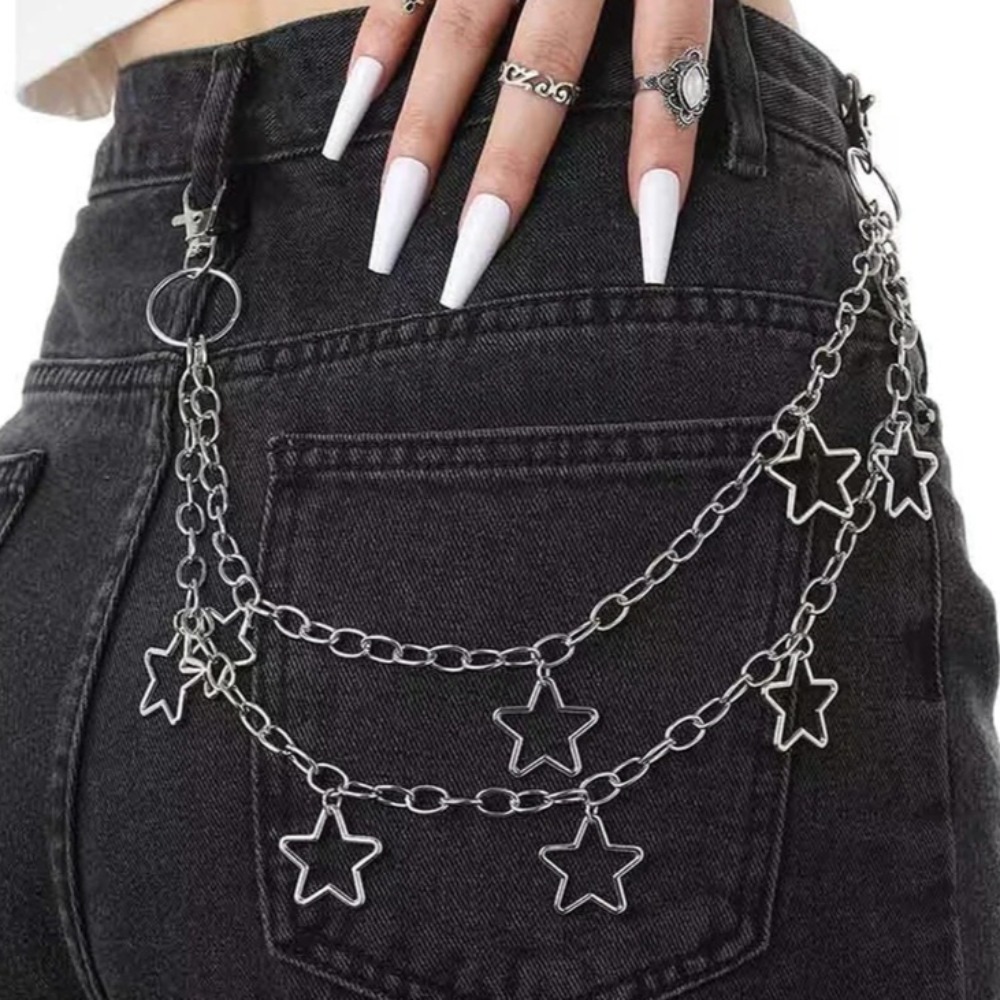 Punk Star Double Layer Waist C – обзор и цена Hip Hop Chain Necklace