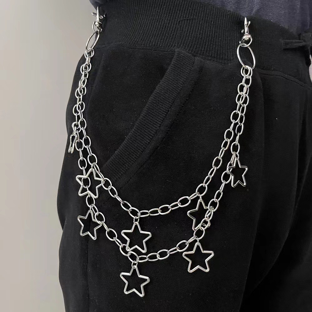 Punk Star Double Layer Waist C – обзор и цена Hip Hop Chain Necklace