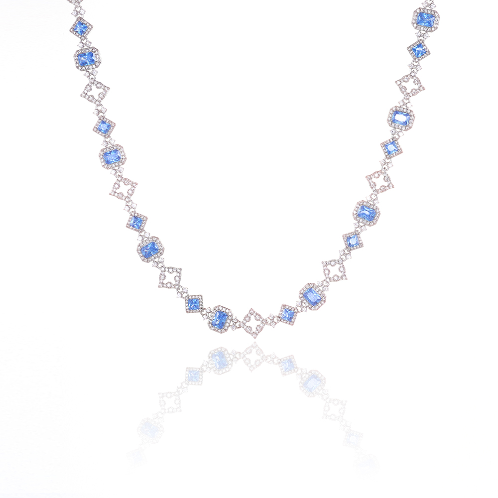 HHIOK New 11MM Blue Gemstone C – обзор и цена Hip Hop Chain Necklace