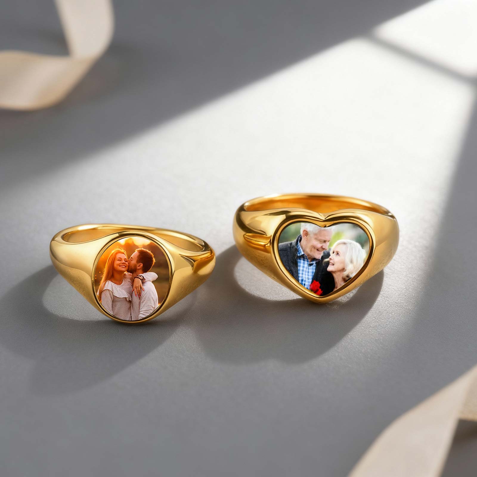 Custom Photo Signet Ring for W – обзор и цена Statement Cocktail Ring