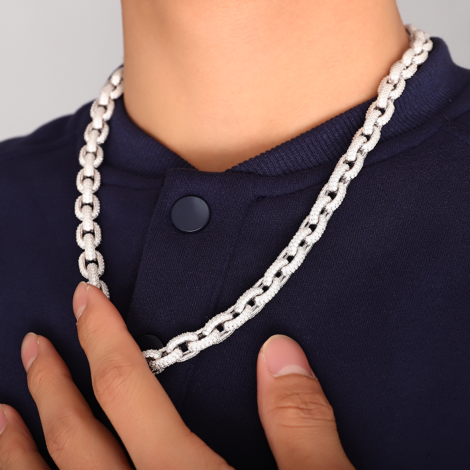 Provence 925 Sterling Silver C – обзор и цена Hip Hop Chain Necklace