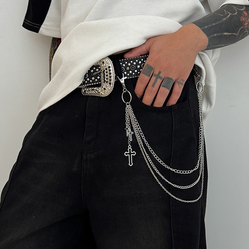 New Retro Punk Rock Cross Pant – обзор и цена Hip Hop Chain Necklace