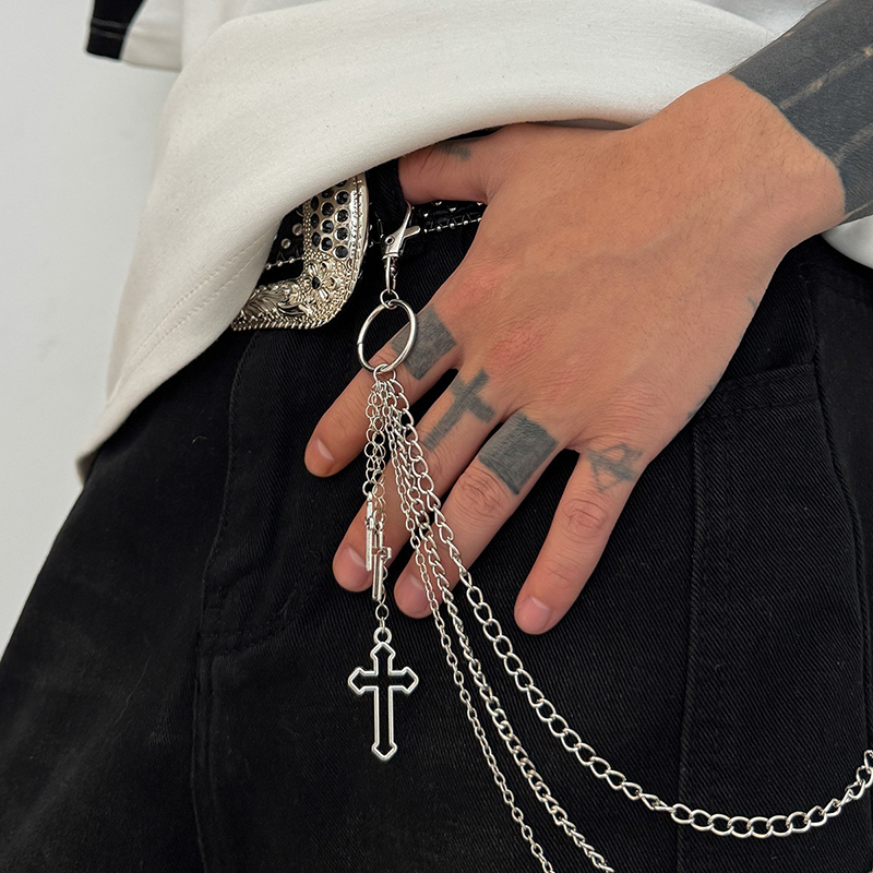 New Retro Punk Rock Cross Pant – обзор и цена Hip Hop Chain Necklace