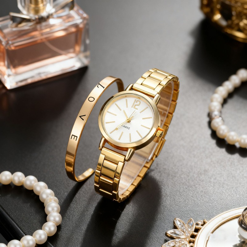 2pcs Set Watch Luxury Women Si – обзор и цена Jewelry Watches Women