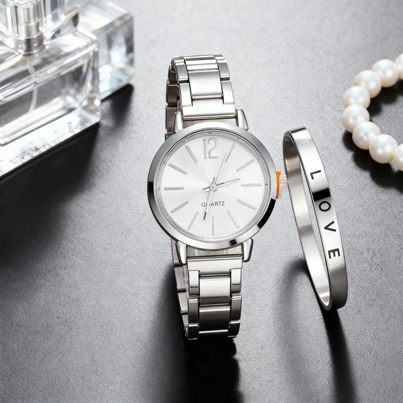 2pcs Set Watch Luxury Women Si – обзор и цена Jewelry Watches Women