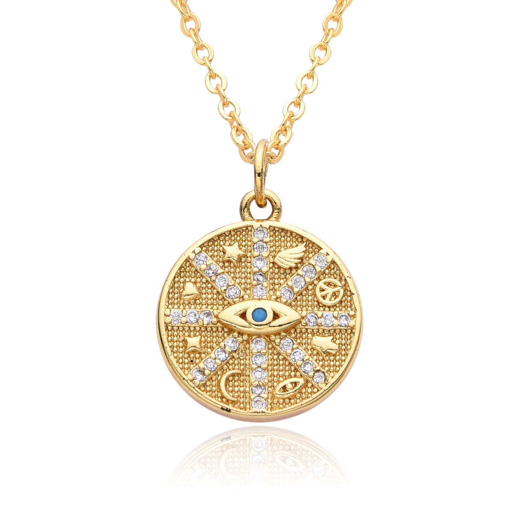 Y2K Gold Color Solar Sun Charm – обзор и цена Hip Hop Chain Necklace