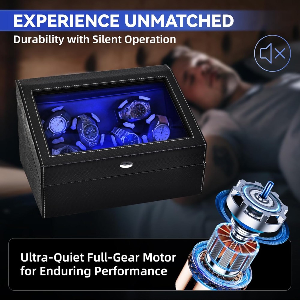 Automatic Watch Winder with Qu – обзор и цена Automatic Watch Winder