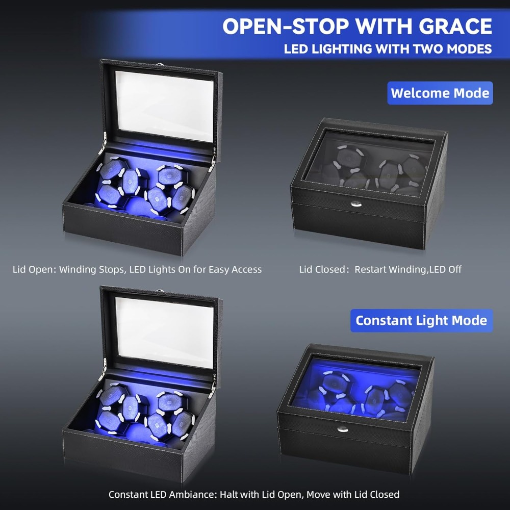 Automatic Watch Winder with Qu – обзор и цена Automatic Watch Winder