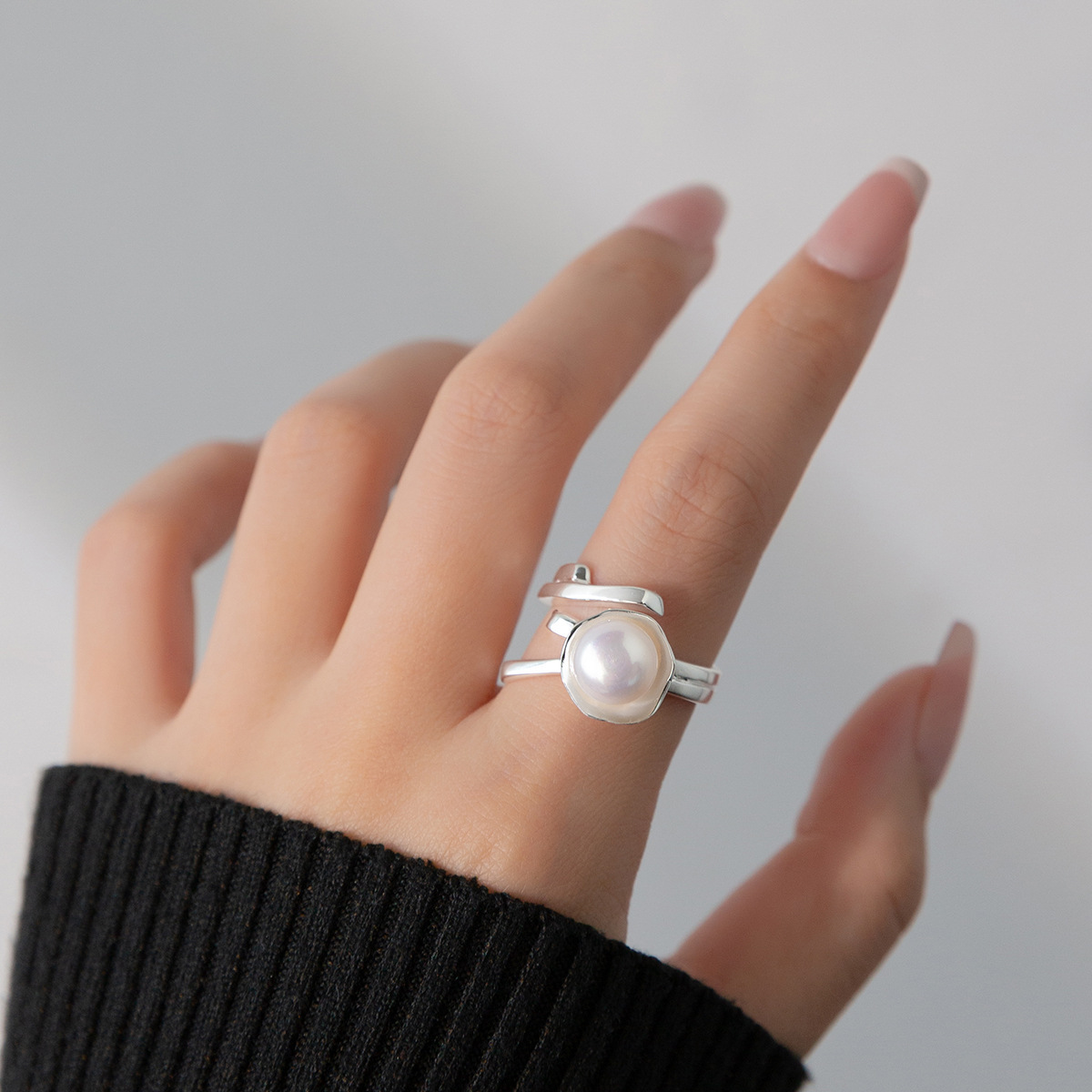 925 Sterling Silver Pearl Irre – обзор и цена Statement Cocktail Ring