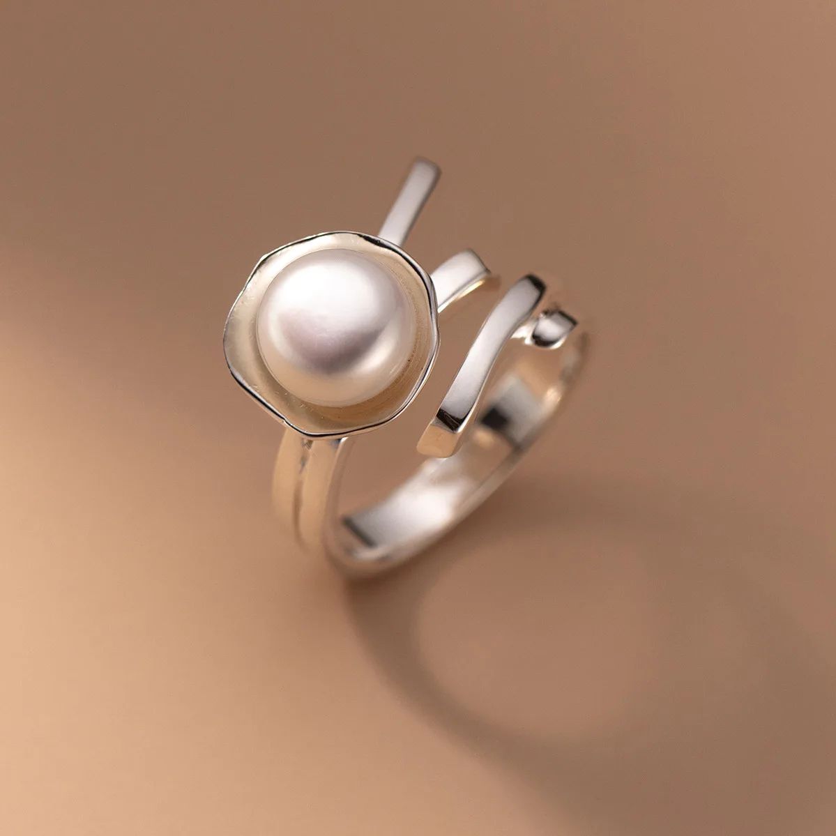 925 Sterling Silver Pearl Irre – обзор и цена Statement Cocktail Ring