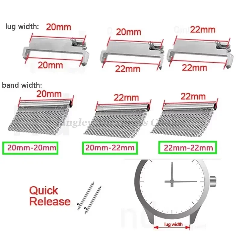 2pcs Watch Band Adapters 20mm  – обзор и цена Jewelry Stores Watches